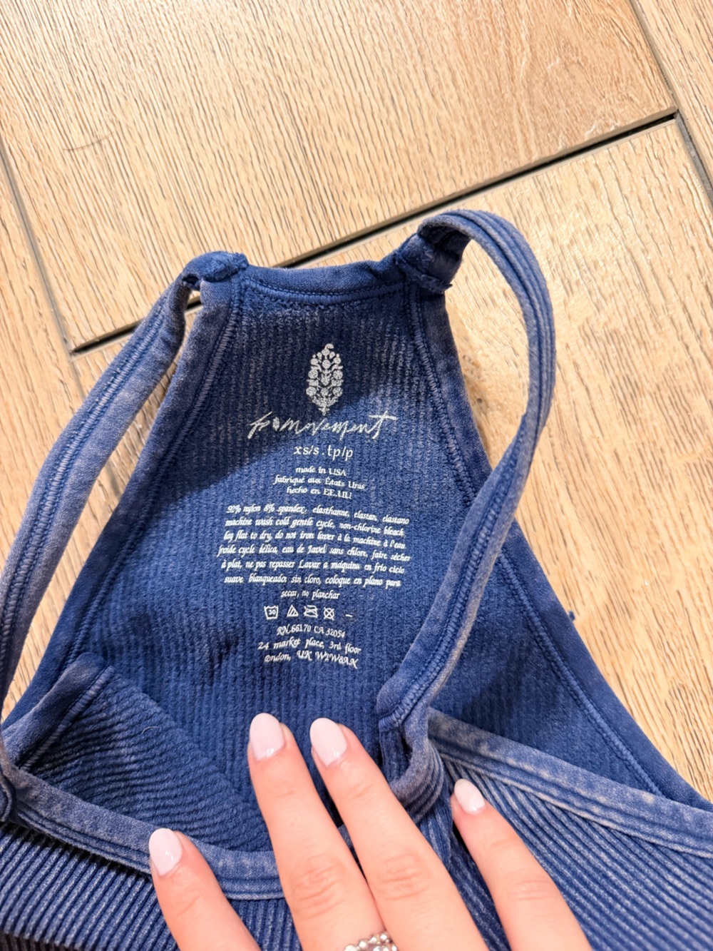 FP Movement by Free People Navy Ribbed Racerback Tank - Picture 3 of 3